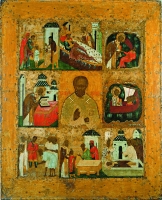 Nicholas the Wonderworker with scenes from his life (St. Nicholas Velikoretsky)