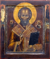 Nicholas the Wonderworker with saints on the margins