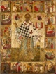 St. Nicholas the Wonderworker (St. Nicholas of Zaraisk) with scenes from his life