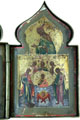 Diptych in the ark. The right part - the Synaxis of the archangel Michael
